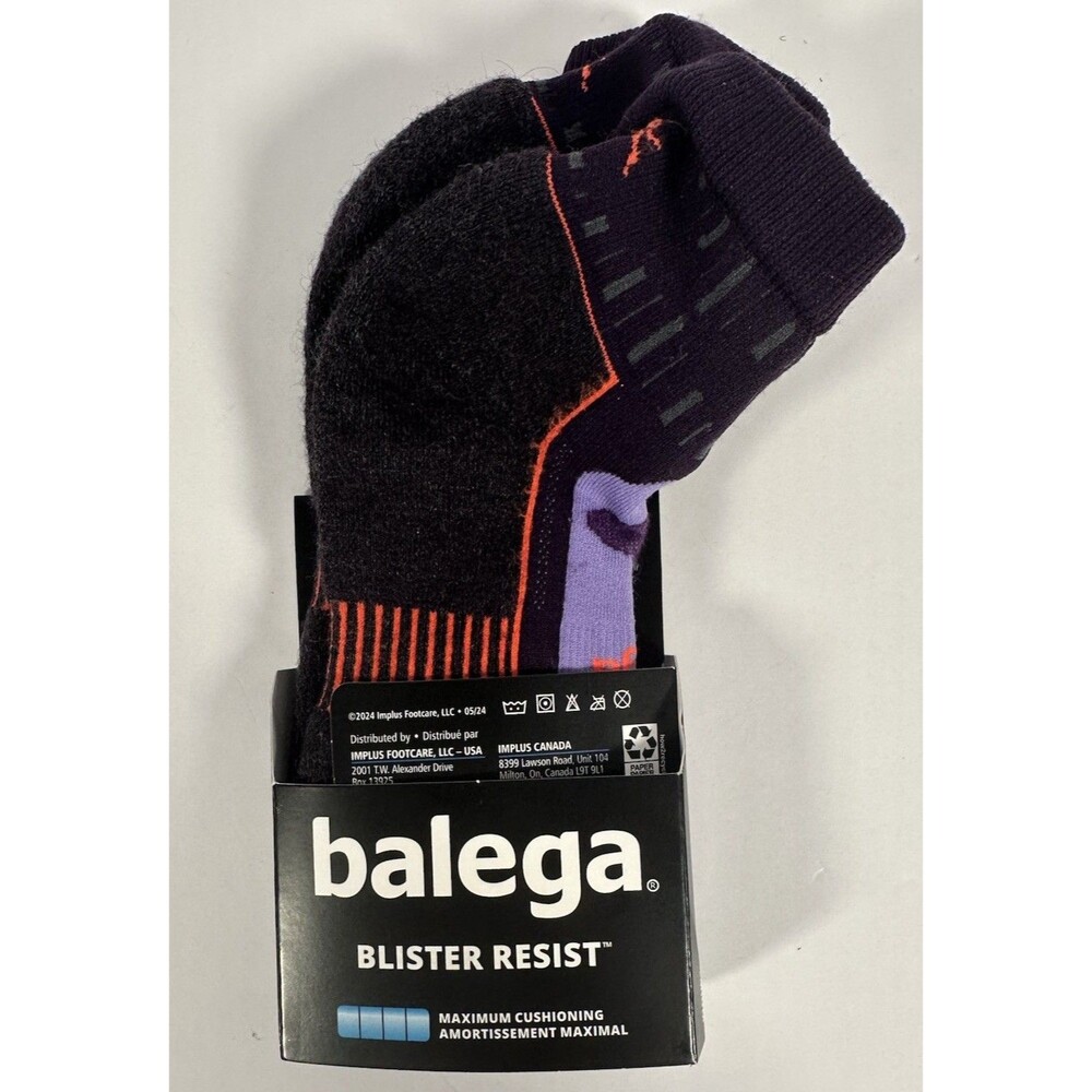 Balega Blister Resist Quarter Running Socks Plum Purple Sz M NWT Performance